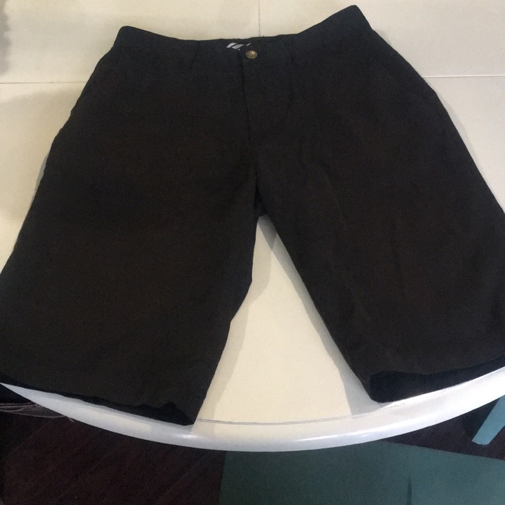 2 pairs of black Volcom shorts